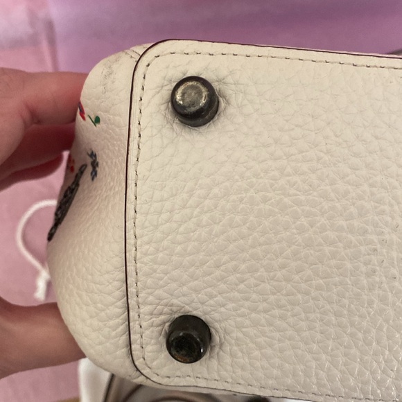 Coach Leather Bag with floral print - Picture 4 of 12